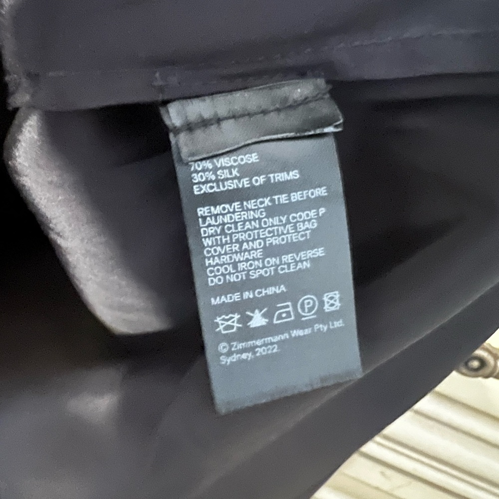 ZIMMERMANN Black and Tan Bow Printed Crepe De Chine Blouse NWT - Picture 14 of 15